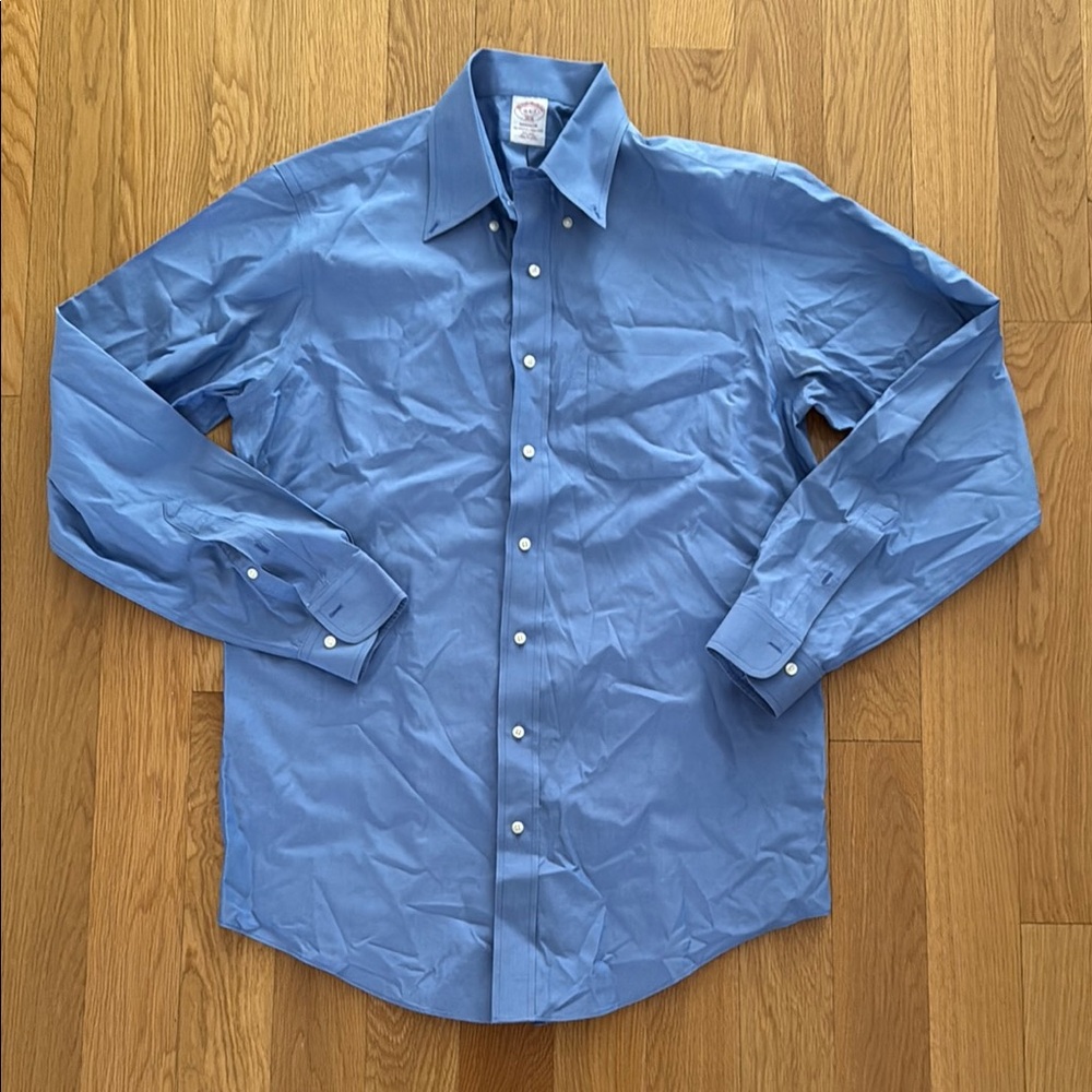 Brooks Brothers Blue Dress Shirt Classic Point Collar